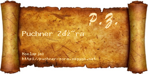 Puchner Zóra névjegykártya